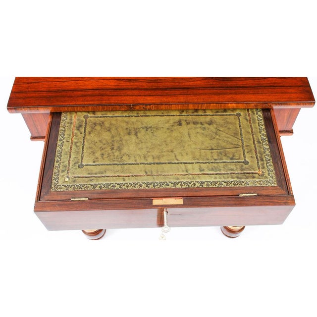 Brown English Empire Console or Writing Table, 19th Century For Sale - Image 8 of 18