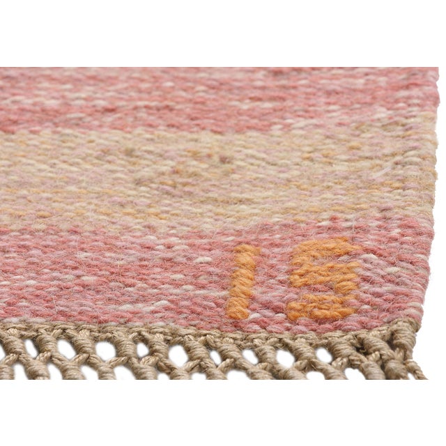 Mid 20th Century Ingegerd Silow Vintage Swedish Rollakan Rug, 01'11 X 02'09 For Sale - Image 5 of 11