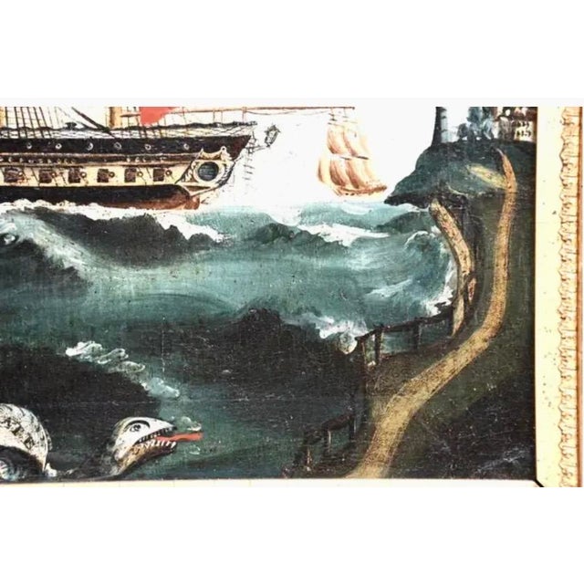 "The Triumph Frigate" Maritime Oil Painting For Sale In Tampa - Image 6 of 12