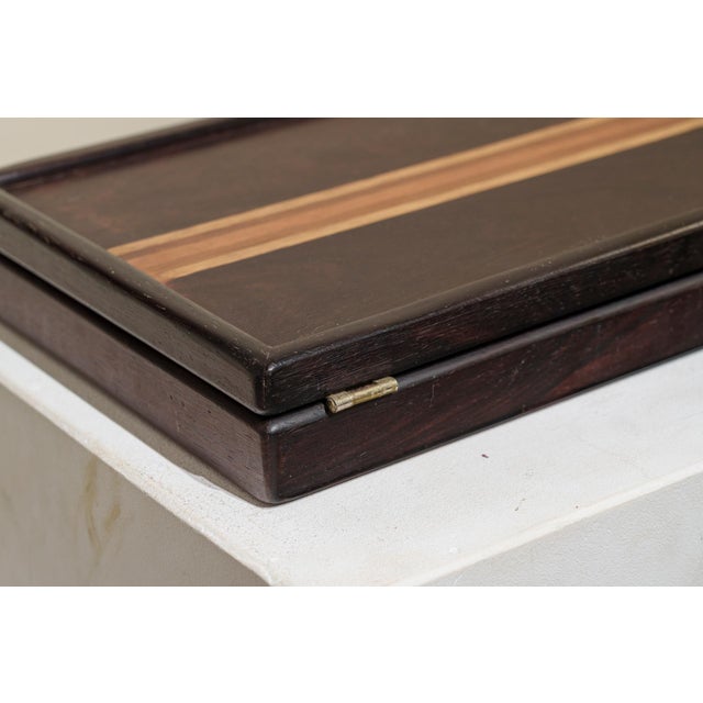 Brown Large Mexican Box by Don Shoemaker for Señal SA, Mexico, 1960s For Sale - Image 8 of 9