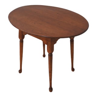 Molly Pitcher Connecticut House Maple W. Cherry Finish Lamp Table For Sale