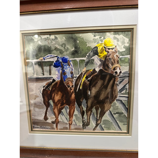 Asparagus 1950s The Race - Signed Watercolor For Sale - Image 8 of 8