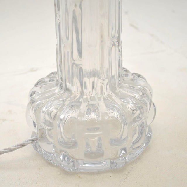 Glass Swedish Table Lamps by Carl Fagerlund for Orrefors, 1960s, Set of 2 For Sale - Image 7 of 9