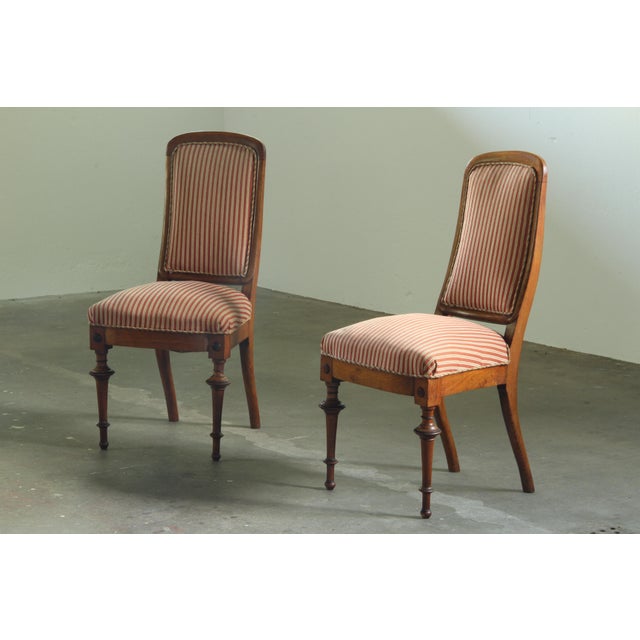 Antique Chairs and Canterbury Side Table, 1870s, Set of 3 For Sale - Image 3 of 18