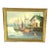 1990s New England Wharf Scene Oil Painting on Board, Framed For Sale