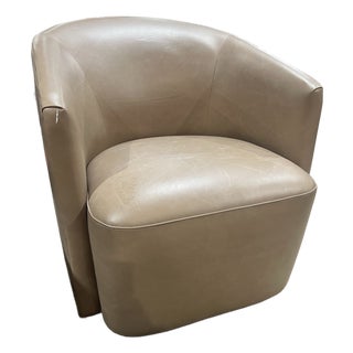 Pottery Barn "Preston" Swivel Club Chair For Sale