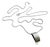 Postmodern Sterling Silver 925 Minimalist Pendant on Long Necklace, 2 Pieces For Sale