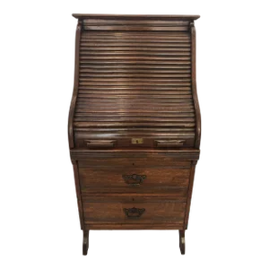 Antique American 20th Century Victorian Style Rolltop Desk