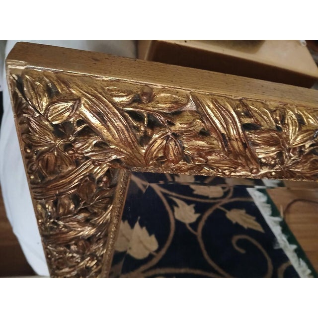Mid-Century Modern Vintage LaBarge Italian Gilded Carved Wooden Wall Mirror For Sale - Image 3 of 8