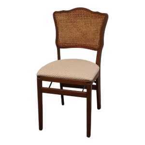 Stakmore Furniture of Owego, Ny Walnut Cane Back Folding Game Chair