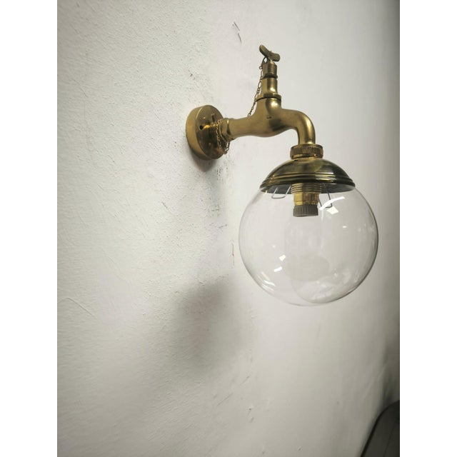 Mid-Century Modern Brass Faucet Applique, 1960s For Sale - Image 3 of 10
