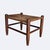 Mid-Century Modern 1960s Large Woven Rush Stool With Walnut Wood Frame For Sale - Image 3 of 13