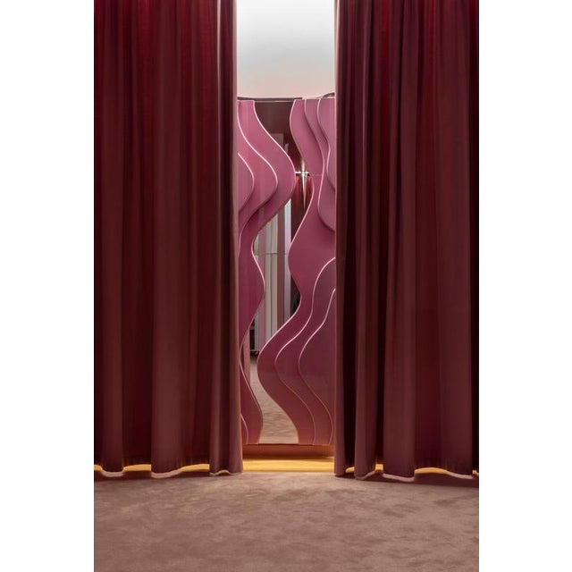 Clelia Rectangular Floor Mirror in Fiber Wood and Metallic Coating by Wedo For Sale - Image 6 of 18