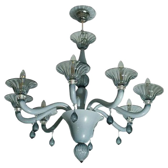 Venetian 8-Arm Chandelier, 1960s For Sale