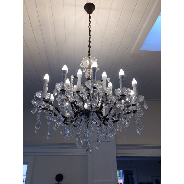 Restoration Hardware 19th Century Rococo Iron & Crystal Chandelier