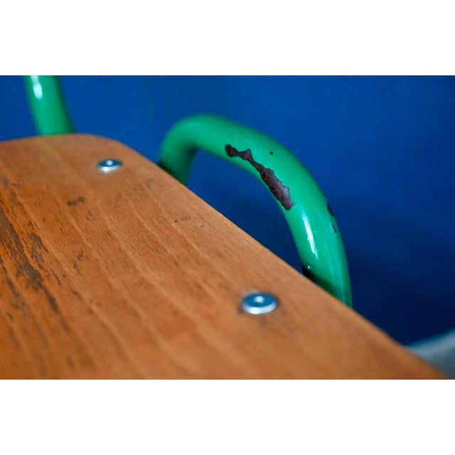 Industrial Style Green Kitchen Chairs, Set of 6 For Sale - Image 17 of 18