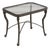 Outdoor Cast Aluminum Glass Top Patio End Table For Sale