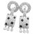18k White Gold Panthere Diamond And Black Onyx Earrings by Cartier. **These earrings come with service paper from Cartier...