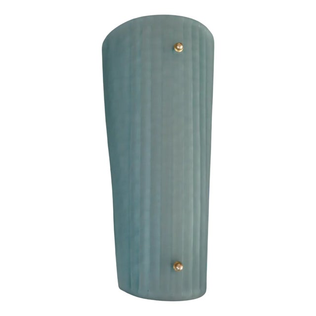 Aqua Green Murano Glass and Brass Wall Light, 2000 For Sale