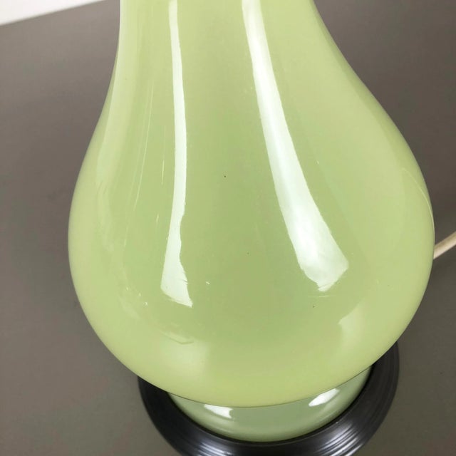 Opaline Murano Glass Lime Table Light from Cenedese, 1960s For Sale - Image 6 of 14