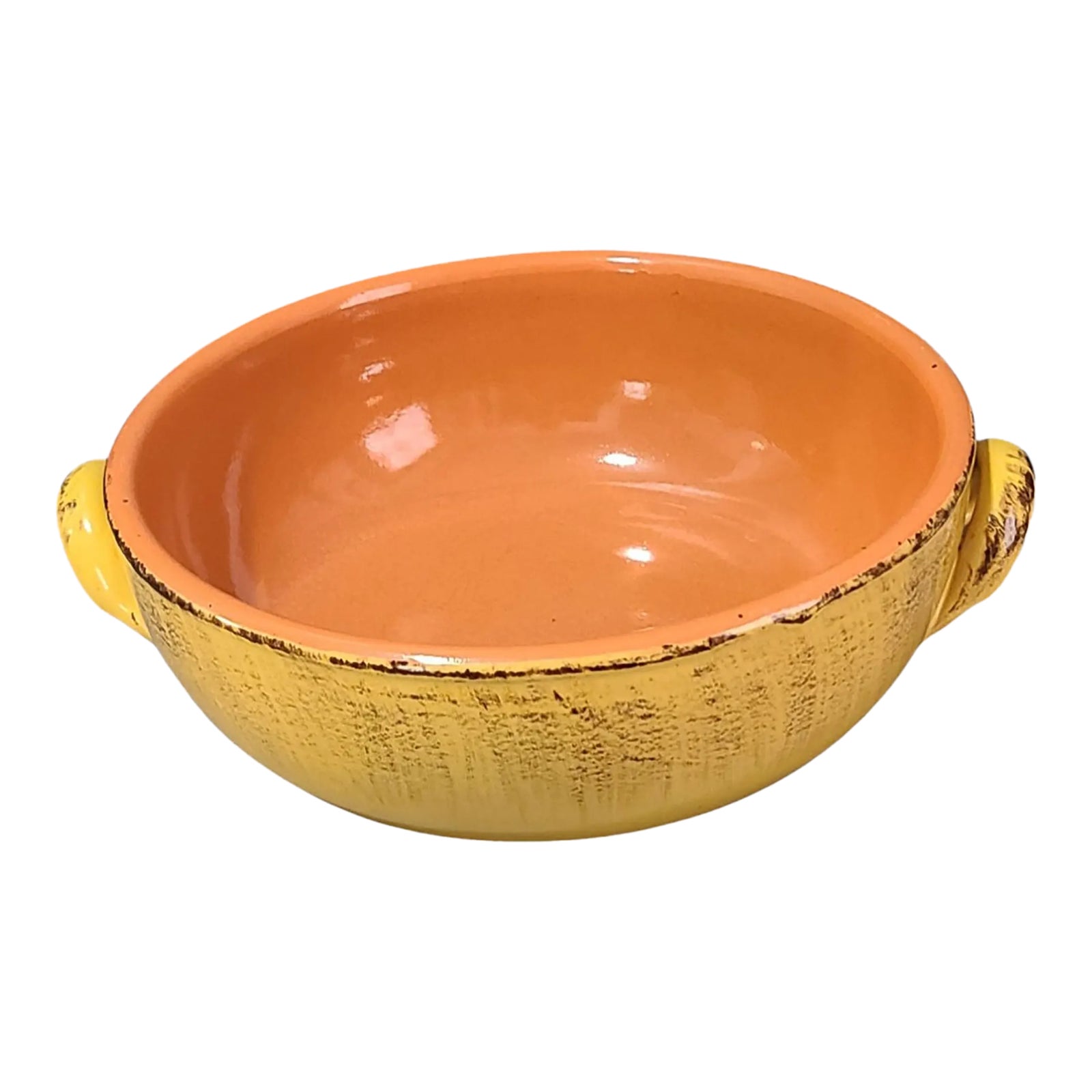 Vintage Italian Terra Cotta Pottery De Silva Casserole Pot | Chairish