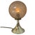 Bedside Table Lamps with Gold Colored Base and Patterned Glass Shade from Briloner Leuchten, Germany, 1970s, Set of 2 For Sale - Image 4 of 9
