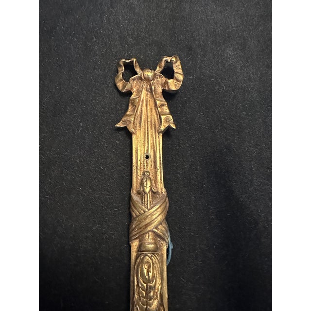 Brass Pair of Late 20th Century Matching Brass Wall Sconces With Bows For Sale - Image 8 of 10