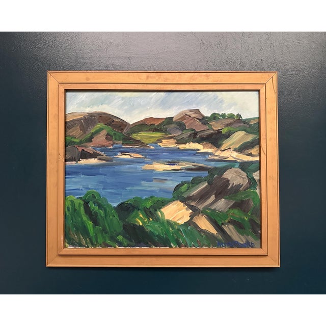 Kersti Flyckt, Lake, 1960s, Oil on Canvas For Sale - Image 16 of 18