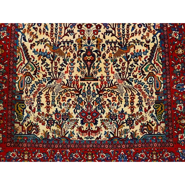 Vintage Sarough Ghiasabad Mihrab Rug, 1950s For Sale - Image 10 of 12