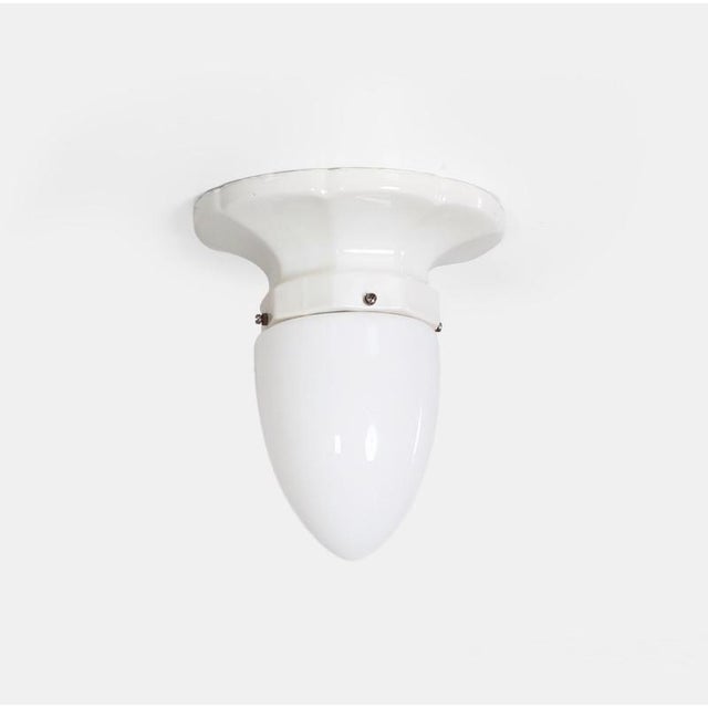Glass Vintage Art Deco Ceiling Light, 1930s For Sale - Image 7 of 8