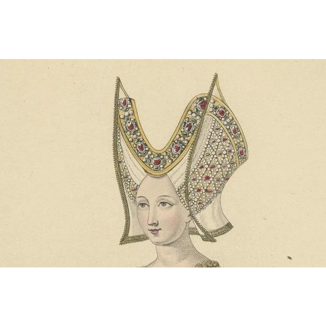 After Louis-Marie Lanté, Portrait of Lady of the Ursins Family, France, 1900, Engraving For Sale - Image 4 of 10