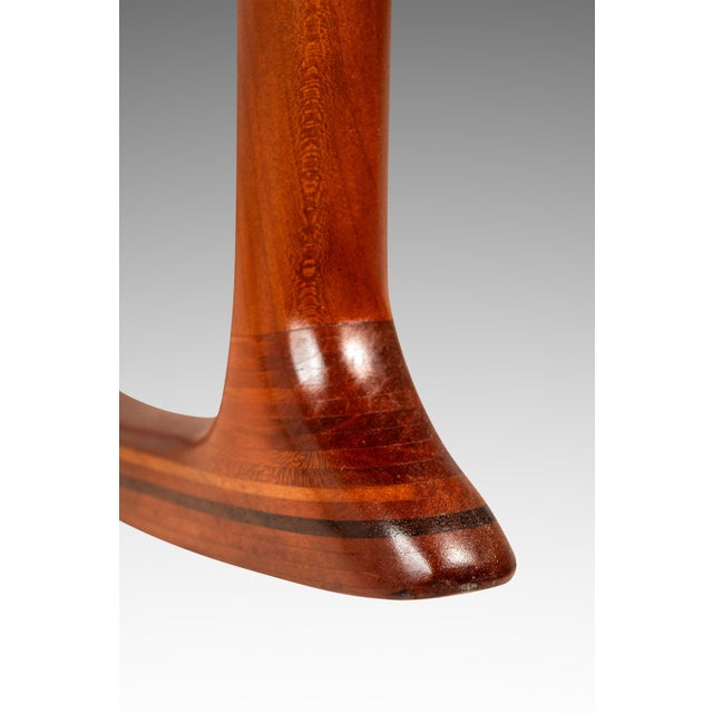 Studio Craft Sculptural Rocking Chair in Solid Cherry Wood Attributed to Hal Taylor After Sam Maloof and James Krenov, Usa, C. 1980's For Sale - Image 16 of 18