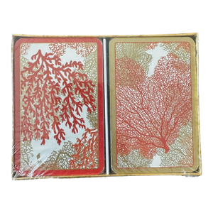 Caspari Sea Fans Double Deck Bridge Playing Cards by Janine Moore