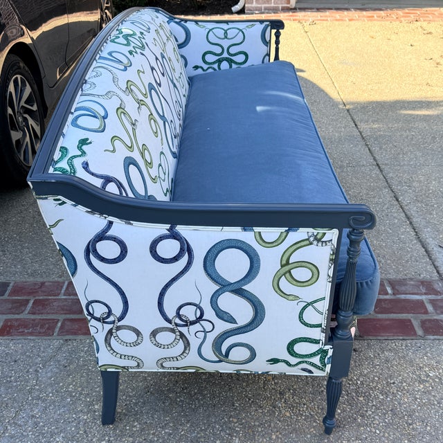 2020s Sheraton Sofa With Schumacher Giove Upholstery For Sale - Image 5 of 14