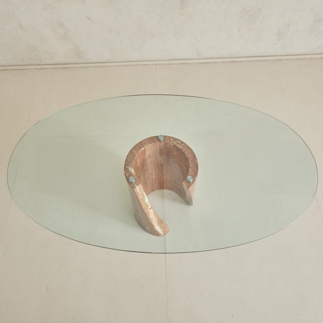 Italian Red Marble Oval Dining Table, 1970s For Sale In Chicago - Image 6 of 11