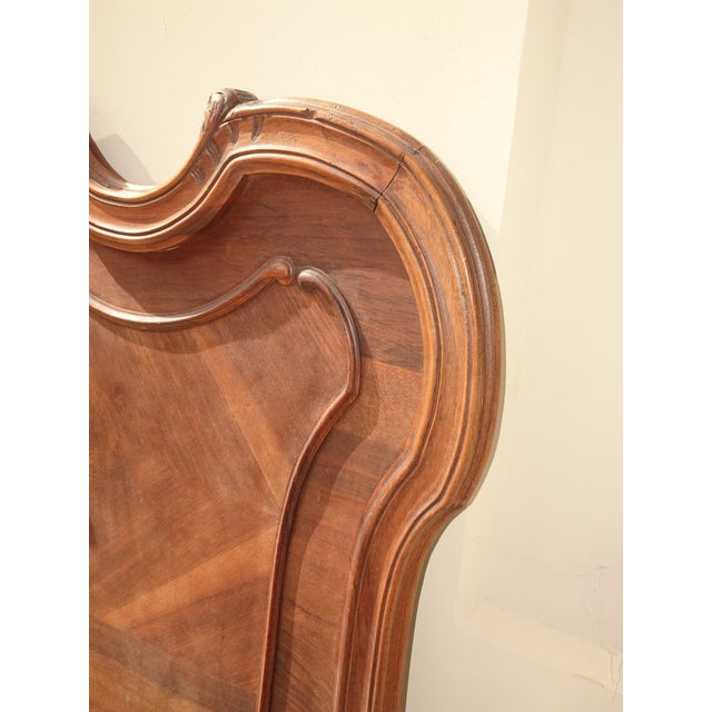 Bed Frame ~ Antique French Louis XVI Brown Headboard Fb & Rails For Sale - Image 9 of 13