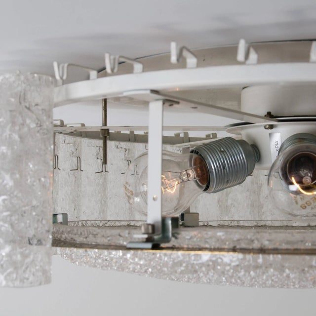 1960s Glass and Brass Flush Mounts by Doria Leuchten, 1960s, Set of 2 For Sale - Image 5 of 11