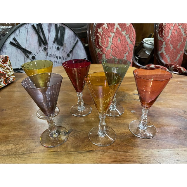 Vintage Hungarian Crystal Glasses, 1958, Set of 6, in Very Good conditions. Designed 1950 to 1959