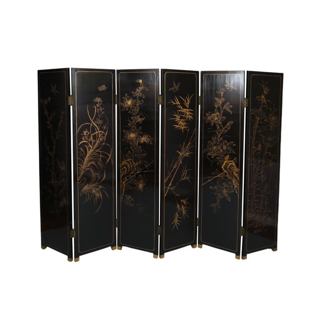 Chinoiserie Coromandel Six Panel Screen For Sale - Image 14 of 18