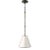 Thomas O'Brien for Visual Comfort Signature Goodman Petite Hanging Shade in Bronze with Antique White Shade For Sale