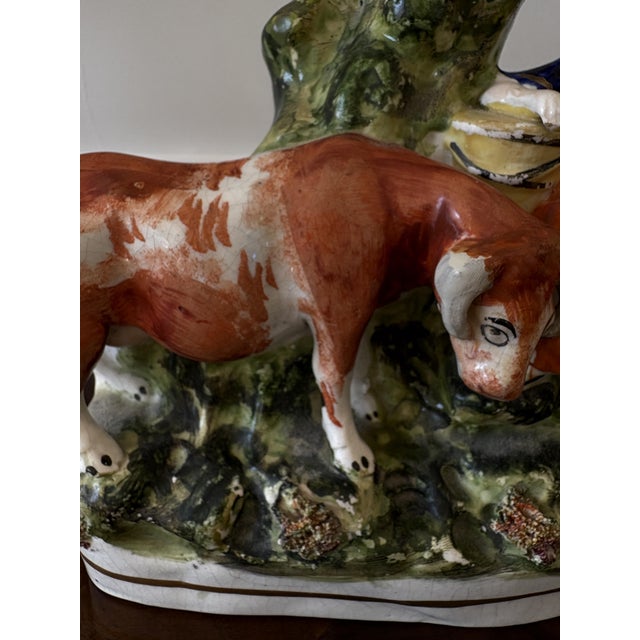 Ceramic Antique Victorian Staffordshire Flatback Figure, 1860 For Sale - Image 7 of 11