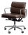 Eames Soft Pad Management Chair by Herman Miller in Chocolate Brown Leather & Polished Aluminum For Sale
