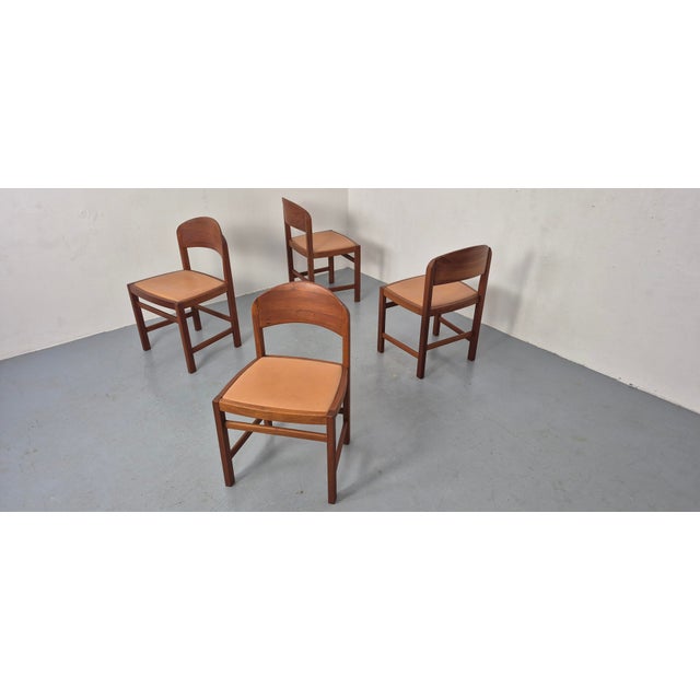 Danish Modern Teak and Leather Dining Chairs by Mikael Laursen, 1970s, Set of 4 For Sale - Image 18 of 18