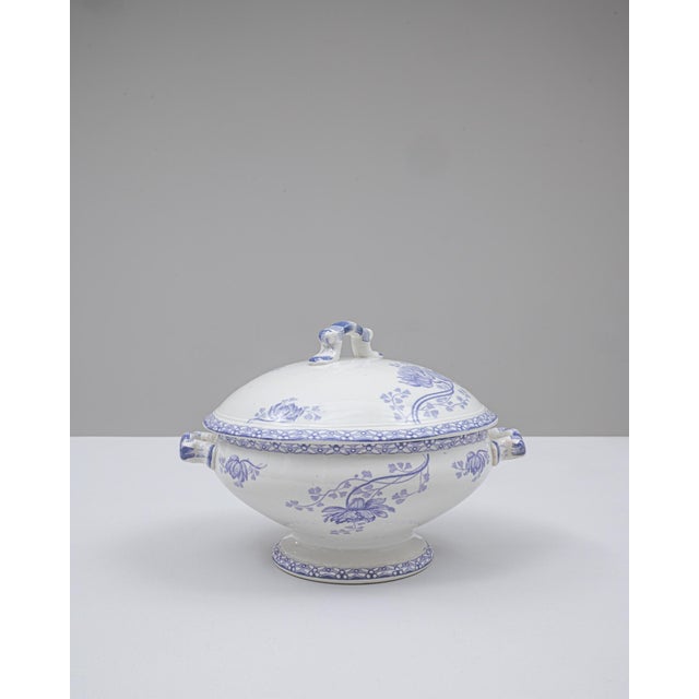 Mid 20th Century 20th Century French Special Edition Porcelain Tureen With Lid For Sale - Image 5 of 18