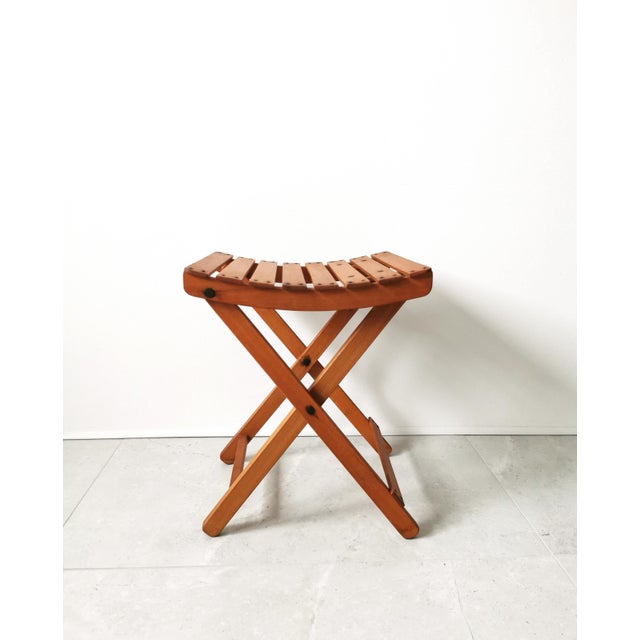 1950s Mid-Century Modern Belgian Foldable Stool, 1950s For Sale - Image 5 of 10