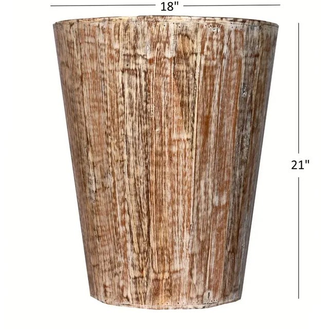 2020s Rustic Reclaimed Cone Shaped Side Table For Sale - Image 5 of 6