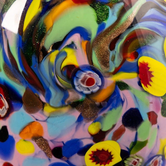 Vintage 20th Century Italian Hand Blown Murano Glass Vase, 1990s For Sale - Image 12 of 15