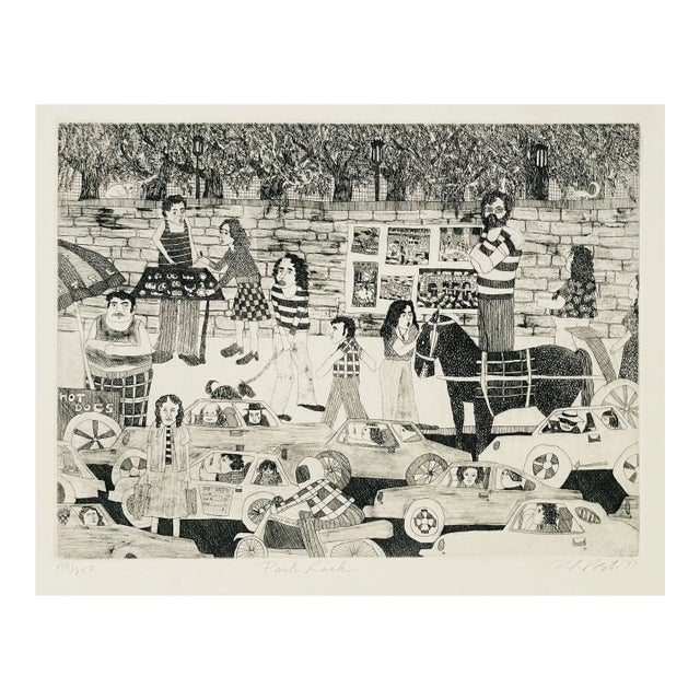 1977 Madeline Poster Park Lark New York Etching For Sale