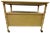 Vintage Tea/Bar Wagon with bamboo style supports, open shelf, molding and 2 magnetic doors w/brass door pulls(4.5” spread...