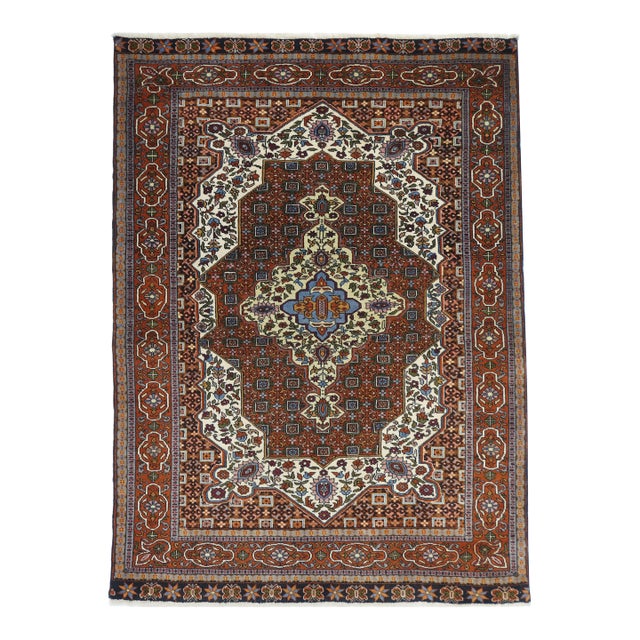 Vintage Tribal Ghashghai Rug 4'5'' X 6'1'' For Sale